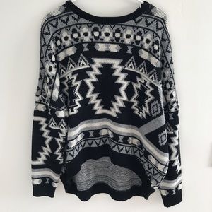 B&W Printed Sweater